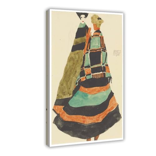 Toile Egon Schiele cadre 30x45cm impression d'art musée décoration murale