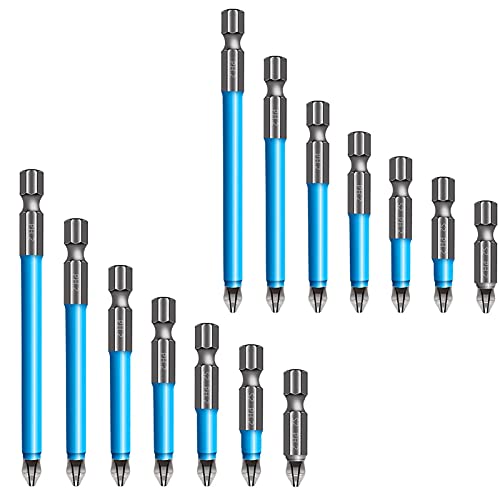 Magnetic Anti-slip Drill Bit 7pcs, Anti Slip Electric Hex Shank Screwdriver Drill Bit, Magnetic Ph2 Bits Set Hand Tools, Hand Electric Drill Driver Tools (2 Set)