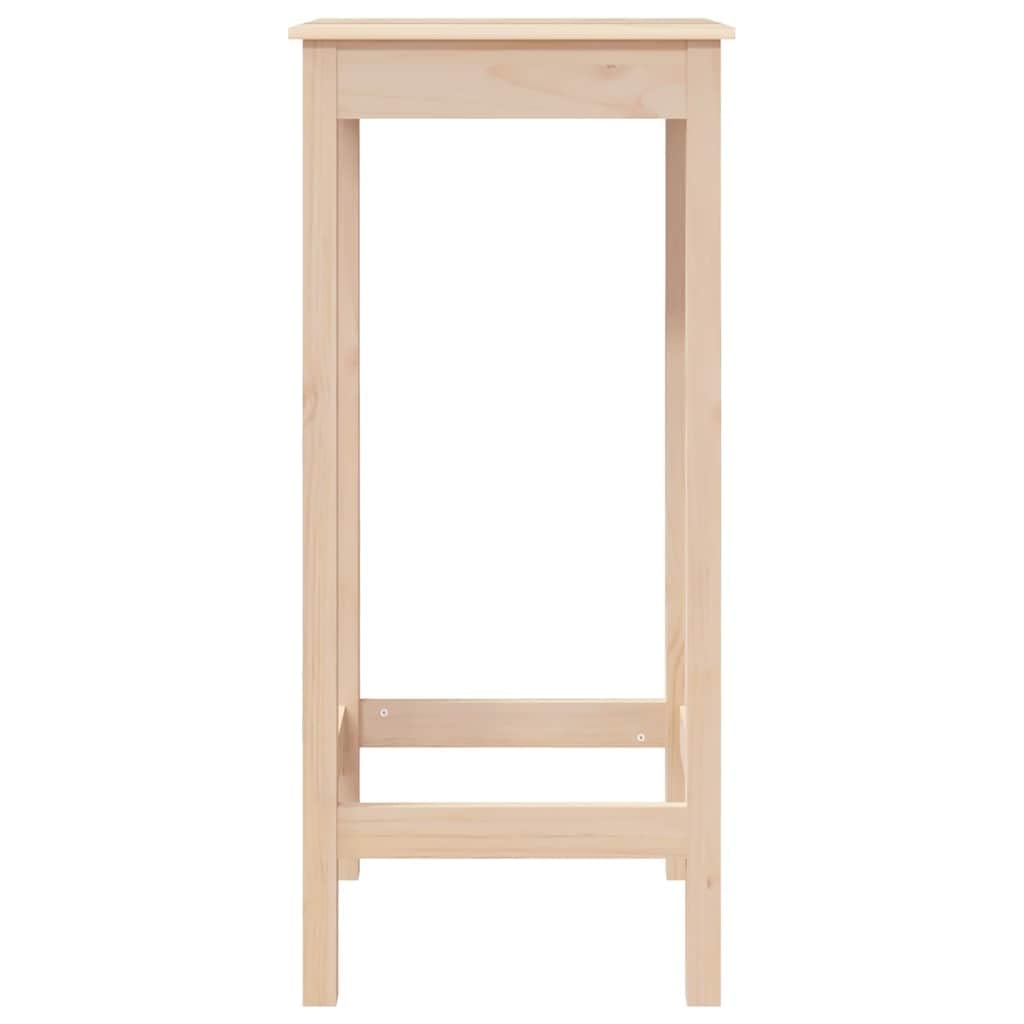 vidaXL Mesa Alta de Bar Madera Maciza de Pino 50x50x110 cm, Pub, Muebles de Bar, Cafetería, Mesa de Comedor