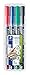 Produktbild STAEDTLER permanenter Universalstift Lumocolor, wisch- und wasserfest, sekundenschnell trocken, nachfüllbar, Linienbreite 1 mm, 4 Marker in sortierten Farben in stabiler STAEDTLER-Box, 317 WP4