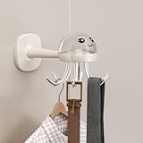 Wall Hooks for Hanging Kitchen Hooks for Spoon Spatula Colander Bathroom Self Adhesive Hook Removable Coat Hook Wall Mount for Hats Keys Scarves Umbrellas Kitchen Utensil Hanger