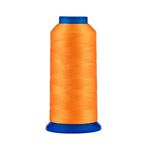 Selric [1500Yards / 30 Colors Available] Uv Resistant High Strength Polyester Thread #69 T70 Size 210D/3 For Upholstery, Outdoor Market, Drapery, Beading, Purses, Leather (Orange) #TOP12