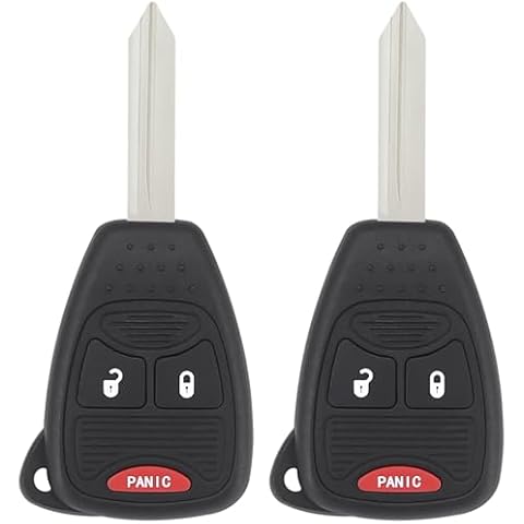 3 Button Key Fob Remote Replacement for Chrysler 200 300 Aspen, for Dodge Avenger Charger Dakota Durango Magnum Ram 1500 2500 3500, for Jeep Commander Compass Grand Cherokee Wrangler,OHT692427AA Cover