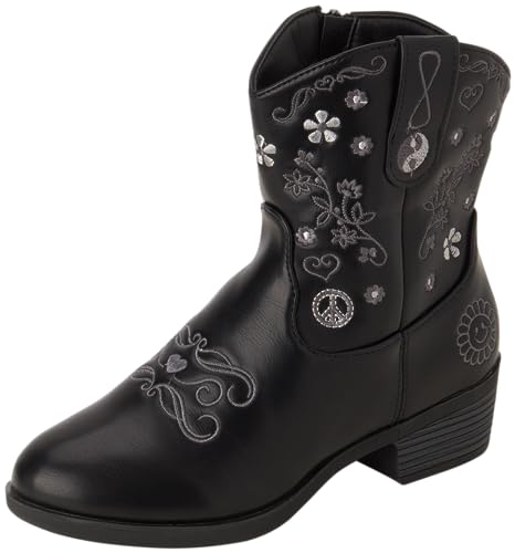 bebe Girls' Cowgirl Boots - Embroidered Western Roper Boots - Cowboy Boots for Girls (Toddler/Girl) - Main Image