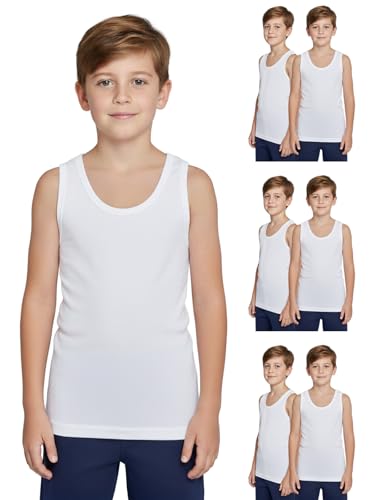 Image of Lux Cozi Kids Boy's Regular Fit Top | 100% Cotton| Skin Friendly | Lightweight | Sleeveless Design | Pack of 7