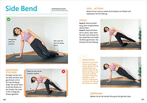 Foto von So geht Pilates richtig – 40 Übungen und ihre typischen Haltungsfehler. Von Beginn an sicher trainieren: Mit perfekt nachvollziehbaren Step-by-step-Fotos