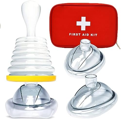 Portable Home Assist Device Set Reusable Home Travel Kit Including 2 Different Size for Adults and Children, Professional Asphyxiation First Aid Rescue First Aid Device with Carry Bag (Yellow)