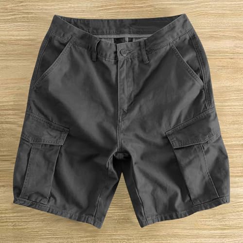 Image of Mens Hiking Cargo Shorts Baggy Lightweight Casual Twill Shorts Summer Outdoor Work Breathable Short Multi Pockets