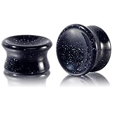 Stuppendux 2PCS Stone Flared Ear Tunnels Expander Plugs Stretcher Kit Gauge Stylish Body Piercing Plugs for Fashionable Individuals 0G 8MM