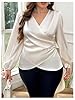 Floerns Women's Plus Size Satin Asymmetrical Wrap ... #4
