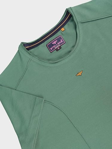 Image of STELLERS Womens Spiumo Cotton Solid Crew Neck T-Shirt Regular Fit | Odour Resistant | Quick Dry | Stretchable | Lightweight