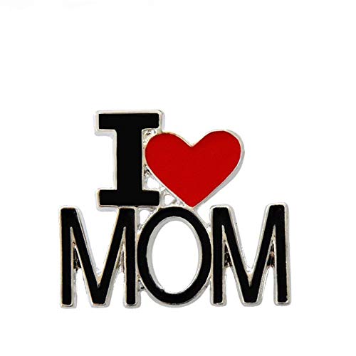 Preisvergleich Produktbild HAPPY LEMON Besondere Bekleidungszubehör Hübsches Art und Weise umweltfreundlicher Zink-Legierung Schmuck Liebe MOM Brief Brosche Mutter Tages Brosche im 3er-Pack Mehr Stil