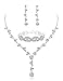 Udalyn Rhinestone Bridesmaid Jewelry Sets for Women Necklace and Earring set for Wedding with Crystal Bracelet