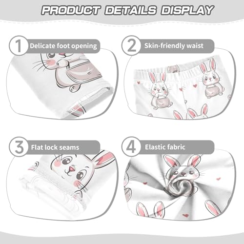 Rabbit and Love V Girls Leggings Athletic Pants Tights Stretch Bottom3
