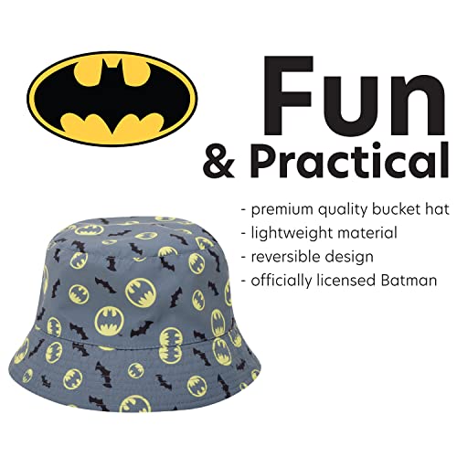 Dc Comics Boys’ Batman Bucket Hat – Reversible Protective Sun Hat (Age: 4-7), Size 4-7 Years, Batman #TOP2