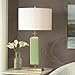 Collective Design Dann Foley Lifestyle - Table Lamp - Melon Green Crackled and Glazed Finish - White Shade