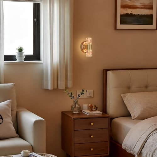 Lámpara de pared dorada moderna para el cabecera del dormitorio 6