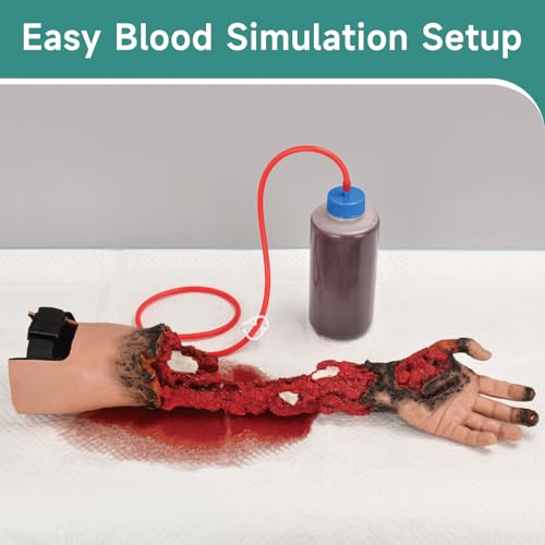Image of Wearable Wound Packing Arm Trainer, Partial Arm Amputated Simulation Kit for Medical Training, Emergency Trauma Assessment Practice Set