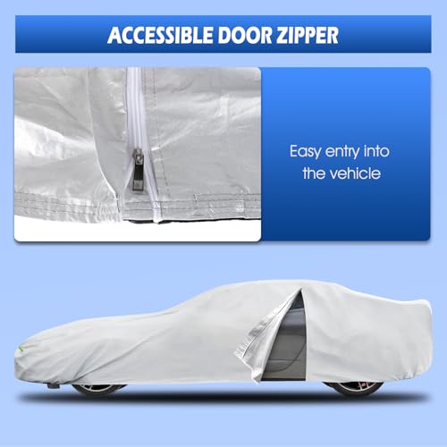 Image of Car Cover Custom Fit for Corvette C4 C5 C6 C7 C8 1980-2026, Migaven Waterproof Full Exterior Cover Sun Rain Protection with Door Zipper and Cotton Lining
