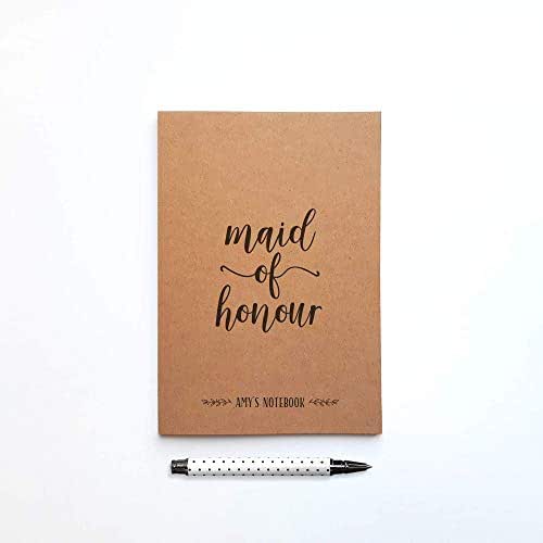 Personalised Maid of Honour Notebook Wedding Planner Amazon.co.uk