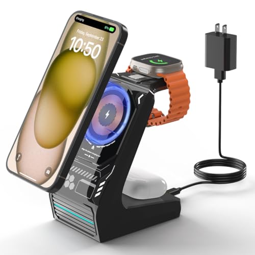 Support de charge pour iPhone 15 et montre Ultra avec design épuré