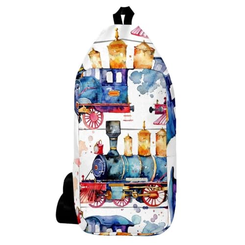 Sac à dos à bandoulière rétro aquarelle aux finitions soignées et design unique