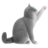 Modelo de gato falso: rompe la sensación aburrida del espacio, lleno de estilo, adecuado para una variedad de escenas de combinación de espacios, modelo de gato pequeño