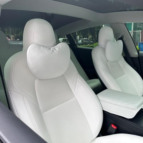Nappa Leather Headrest Pillow for Tesla, 2-pack