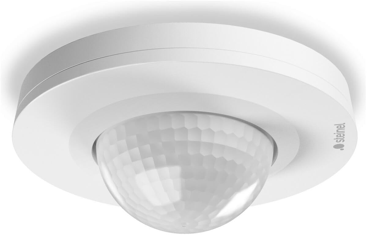 Steinel Détecteur de Mouvement PD IR 4360-24 COM1 Blanc - Détecteur de présence 360° avec portée de 24 m | Montage encastré | Zone de présence de 7,5 m
