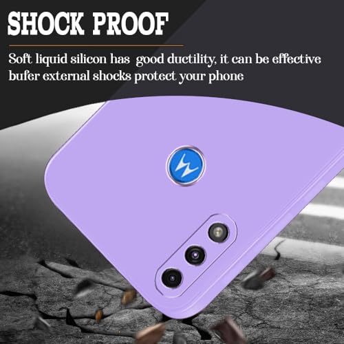 Image of Back Cover for Motorola Moto E7 Power | Full Camera Protection | Premium Liquid Silicon Case | Flexible Bumper Case for Motorola Moto E7 Power (Purple)