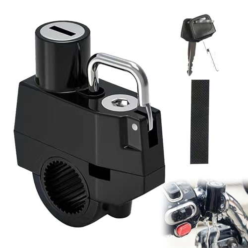 Cerradura de Casco de Moto, Universal Motocicleta Casco Seguridad Candado, Universal Candado Casco Moto, Cerradura Casco, con 2 Llaves y 1 Llave Inglesa para Motocicleta, Bicicleta, Scooter