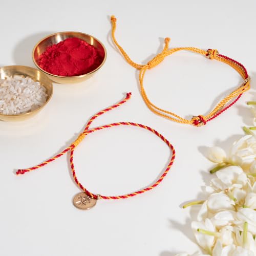 Image of Salty Rakhi for Brother & Bhaiya Bhabhi | Wrist Band Gift Pack for Sister, Bro, Bhaiya and Bhabhi | Bracelet for Men, Women | Fancy Jewellery Combo Gifts | Gift for Rakshabandhan | Traditional Rakhi Gift