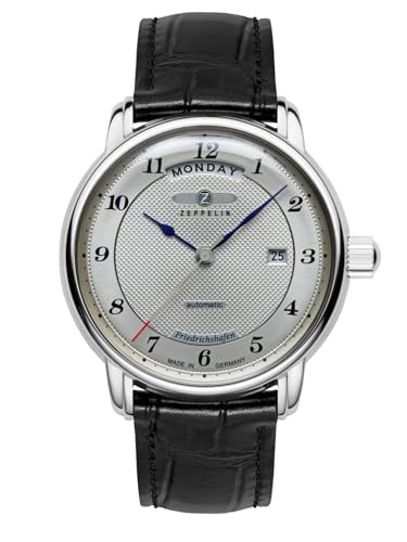 Zeppelin 8562-4 Herrenuhr mit Lederband Serie Friedrichshafen Automatik Wochentag