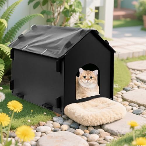 Refugio para gatos impermeable y plegable para exteriores 8