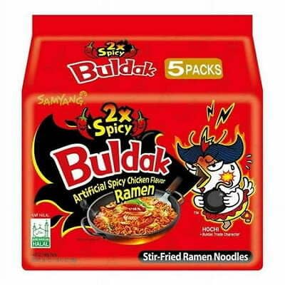 Sam​yang Ramen 2X Spicy Chicken Flavor 5 Pack 24.7 oz (Pack of 8)