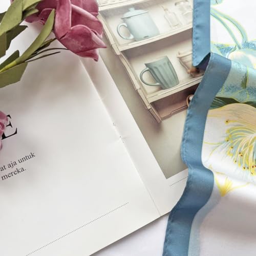 Julunar Silk Scarf for Women and Men with Double-sided Different Patterns Head Scarves Hair Wraps for Sleeping3