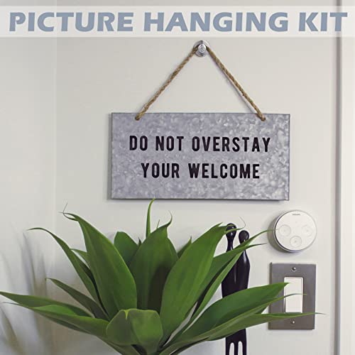 Image of Zhengmy 40 Pcs Double Headed Picture Hangers Nails 4 Size Long Thumb Tacks Wall Nails for Hanging Pictures Decorative Push Pins Hooks for Drywall Photo Office Home Decor, 20 /30 / 40 / 50lb(Silver)