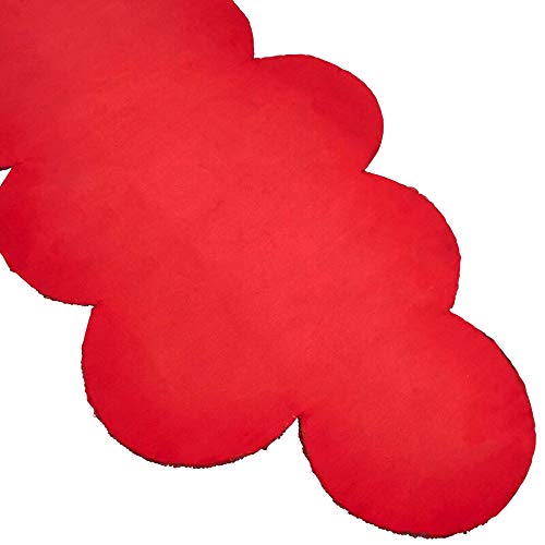 SARO LIFESTYLE Nevin Collection Beaded Candy Cane Table Runner - 13 X 36 Inch, Glass Beads