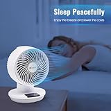 PureMate 8-Inch Air Circulator Fan with Oscillation, 3 Speeds Setting and Timer, LED Display & Remote Control, Perfect for Desks, Bedrooms & Offices - Image 6