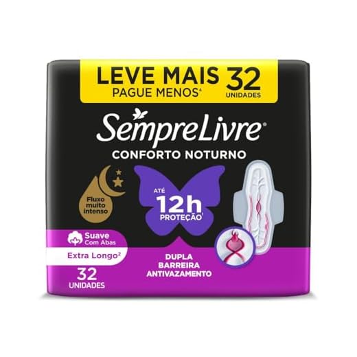 Sempre Livre Absorvente Externo Noturno Plus Noite e Dia Suave 32un Embalagem pode variar
