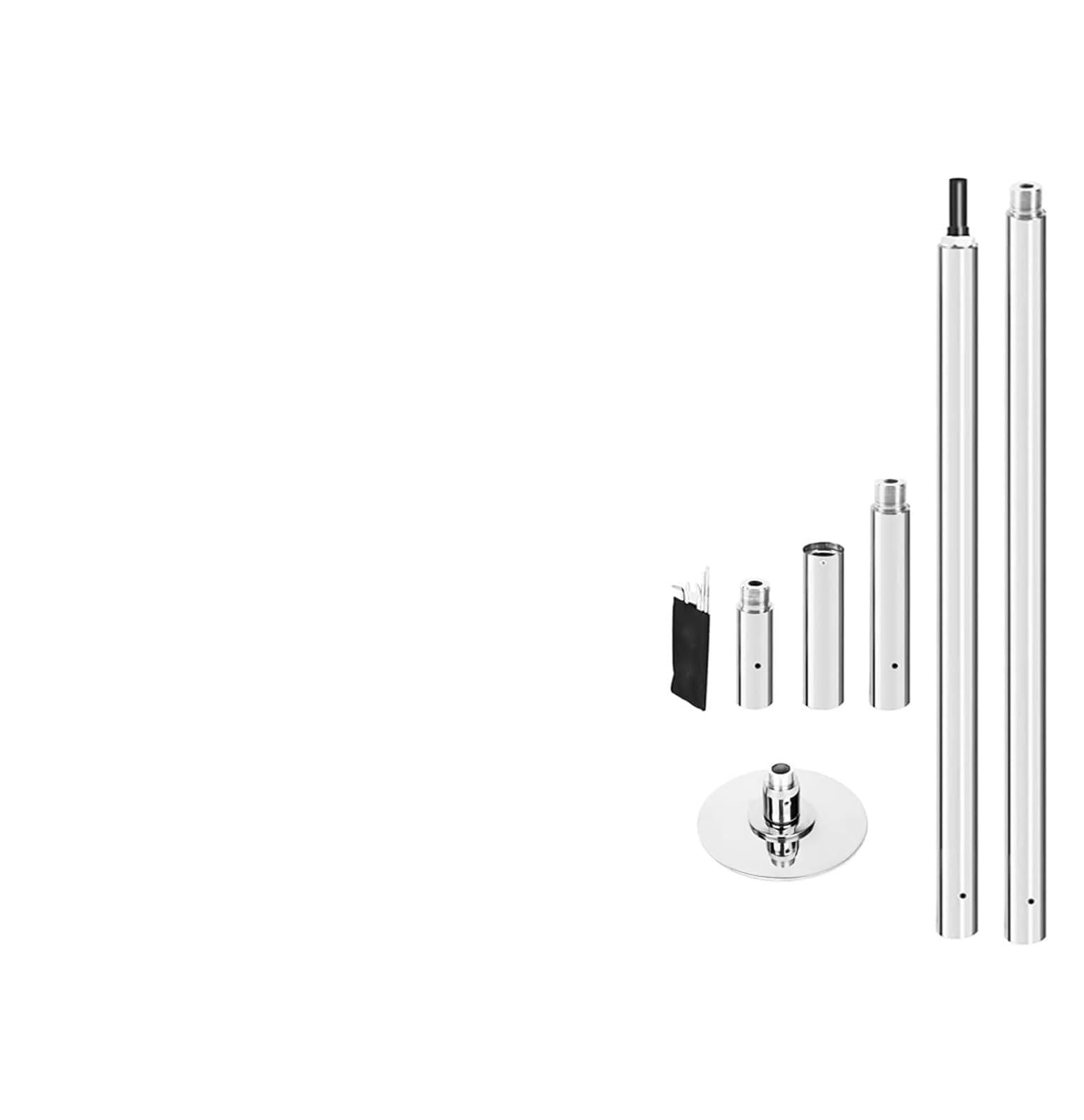 JYBNBBE Stripper Pole,Dance Pole, Pole Dancing Pole,Silver Stripper Poles with Extension Bar,Removable Dance Pole for Exercise Fitness,Height 2.23-2.74m (7.3ft