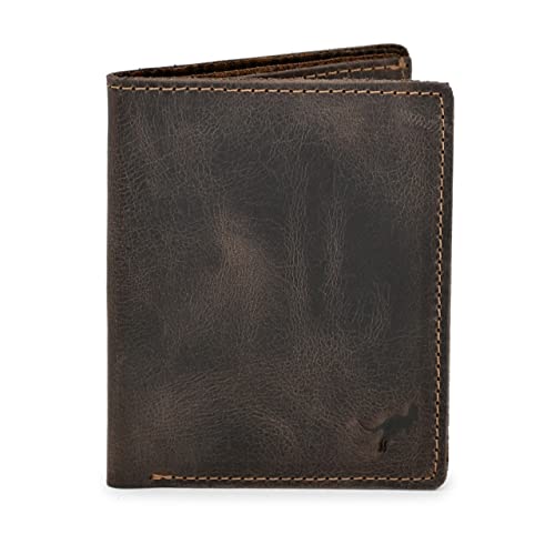 CARTEIRA PORTA CARTÃO/CNH VERTICAL COURO LEGÍTIMO NATURAL (MARROM ESCURO)