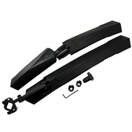 ELECTROPRIME Universal Mountain Bike Bicycle Front & Rear Mudguard Fender Set Kit Black C1X1