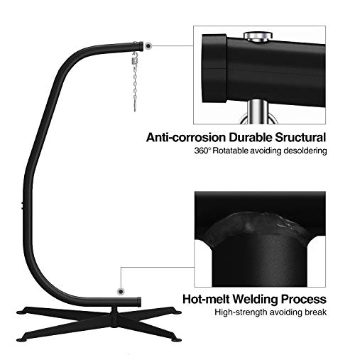 Greenstell Hammock Swing Stand,Hanging C-Stand With Buckle And Spring Hook, For Indoor,Outdoor,Sturdy Hanging Stand Max Load 150Kg #TOP2