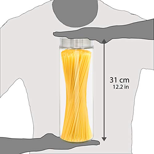 Luxury & Grace - Set di 2 barattoli in vetro, 1,77...