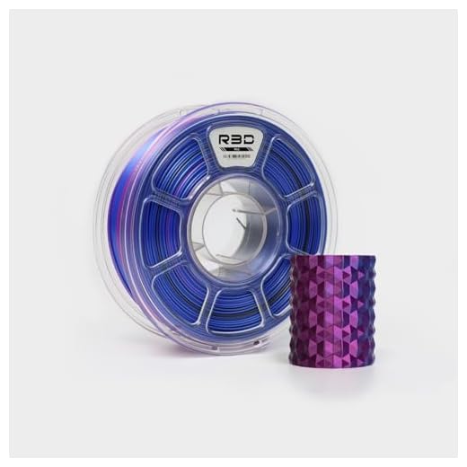 R3D Tri Color Silk PLA Filament, Co-Extrusion 3D Printer Filament 1.75mm, 30-370 mm/s High Speed PLA, Dimensional Accuracy +/- 0.02 mm, 1KG Plastic Spool (Silk Rosered-Blue-Black)
