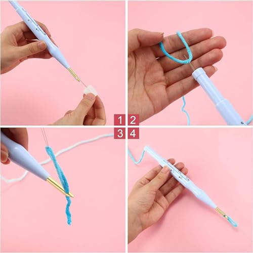 Image of LEISURE ARTS Punch Needle Tool, Punch Needle, Needle Tool, Yarn, Oxford Needle, Threader, Supplies, Embroidery