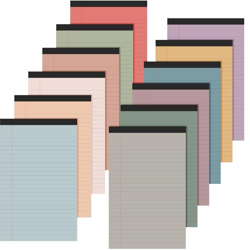 Bloc-notes 12,7 x 20,3 cm Lincia papier ligné micro-perforé mini bloc de bureau 12 pièces