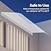 Awning Canopy, UV Rain Snow Protection, Rain Shelter, Thicken Clear Cover Maintenance-Free Awning, Polycarbonate Sheet No Brackets for Front Door/Porch Patio Roof (39.4