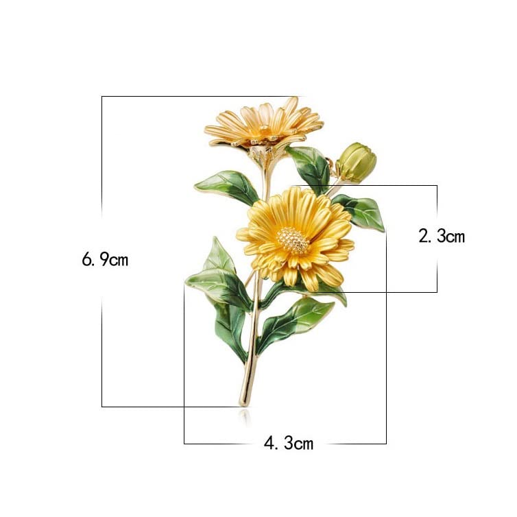 Bunte Gänseblümchen-Blumenstrauß-Broschen aus Metall, Blumen, Hochzeiten, Bankett, Broschennadeln für Frauen als Geschenk